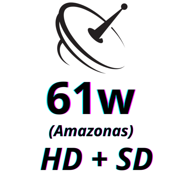 Satelite 61w (Amazonas) HD y SD- Cuenta iks para Receptor Satelital